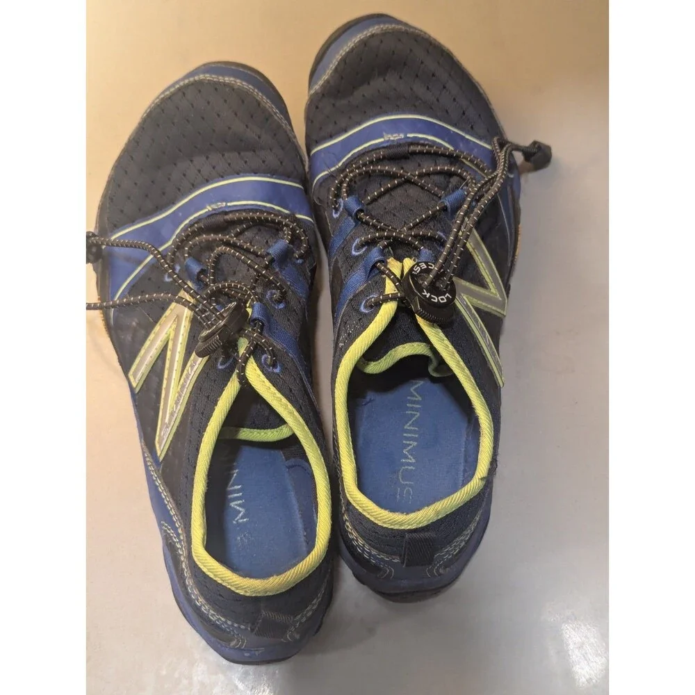 Size 7.5 D-‎ New Balance Minimus Vibram Blue Trail Running Athletic Shoes